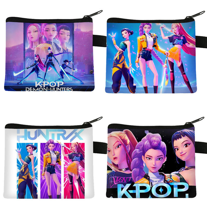 Cross-Border Huntress Girl Group Coin Purse Coin Storage Bag Wallet Short Style Ins Portable Key Card Holder Student Exclusive