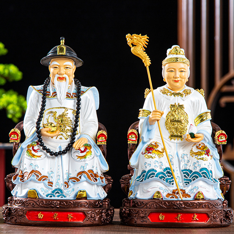 白太爷白太奶树脂佛像摆件灰太爷灰太奶神像12寸16寸19寸