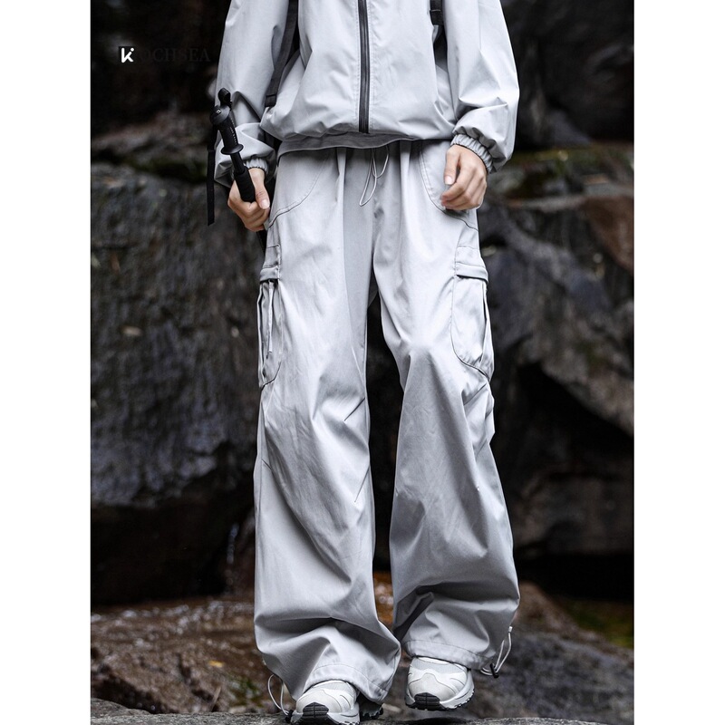 Sports Loose Workwear Casual Pants American Functional Wind Speed Dry Assault Pants Men's Trendy Brand Pleated Design Outdoor