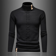 欧洲站2025冬季新款男士羊毛衫高领加厚针织衫打底潮款欧货毛衣