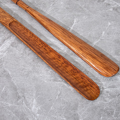 Wooden shoehorn, shoe lifter, solid wood shoe lifter, super long household shoehorn, long handle for elderly and pregnant women to put on shoes and pick up shoes