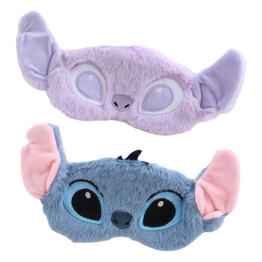 Japonés lindo de dibujos animados de felpa bordado de tres ojos sombreado máscara de Ojos de viaje portátil flor oso siesta sueño máscara de ojos