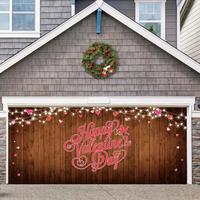 Foreign trade Amazon photography background cloth 2024 Valentine's Day party decoration garage banner hanging cloth flag cloth