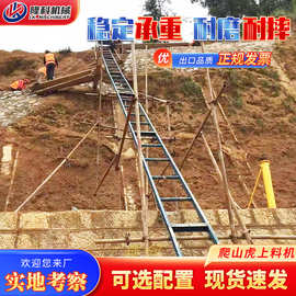 爬山虎上料机建筑工程斜陡坡爬坡自动翻斗混凝土砂浆运料轨道提升