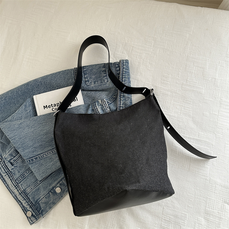 Nichezhong retro bolso de cubo para mujeres 2024 nuevo otoño y invierno versátil bolso de alta sensación bolso de hombro