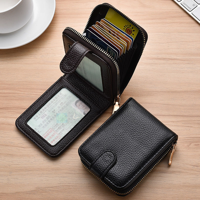 Comercio exterior nuevo órgano li li tarjeta bolsa de tarjetas de tarjetas de hombres bolsa de tarjetas de mujeres cartera con cremallera tarjeta de identificación de tarjetas