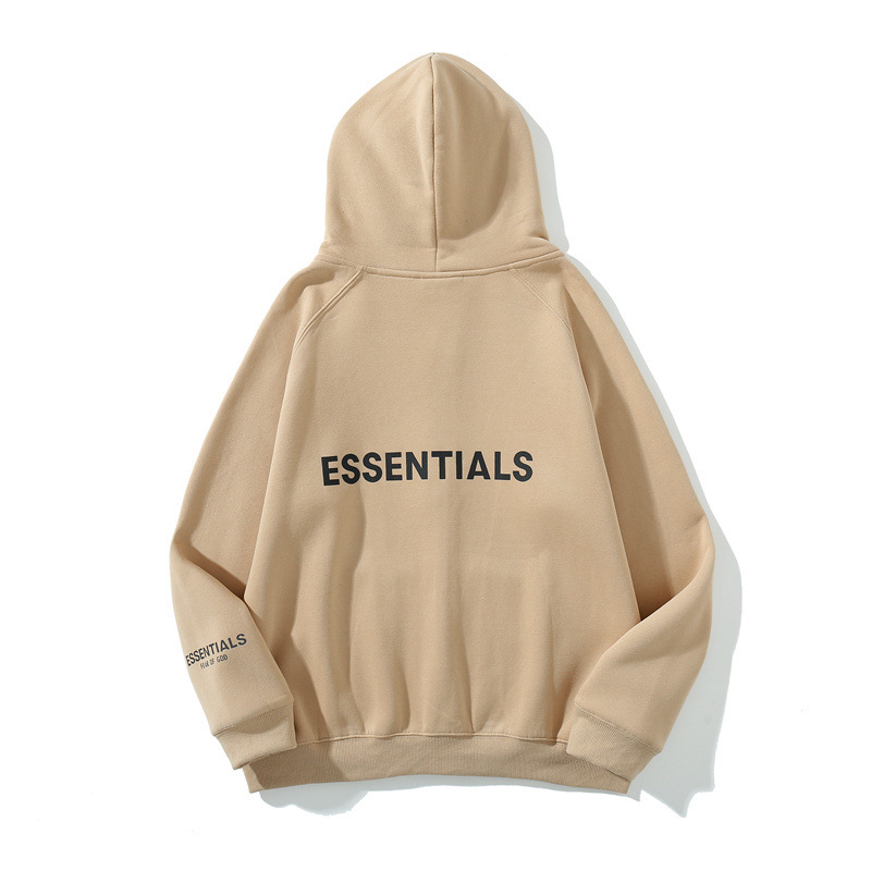 Marca de moda FOG calle europea y americana clásico ESSENTIALS espalda tridimensional letras fleece-forrado cremallera suéter abrigo
