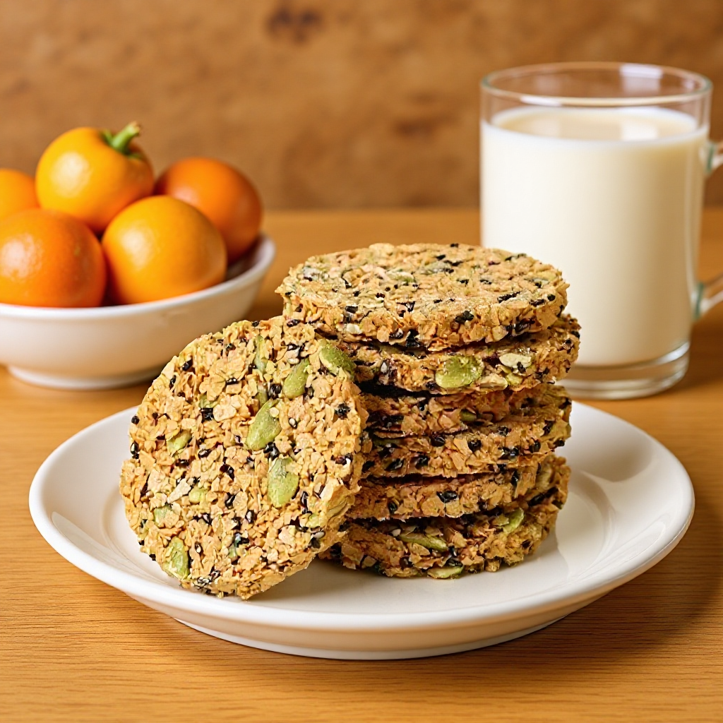 南瓜籽燕麦脆片谷物腹五谷杂粮脆香酥薄脆非油炸零食饼干小吃点心