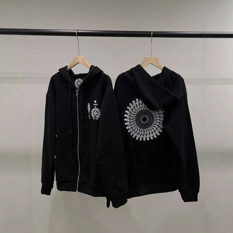 2025 New Cross-Border Ch Sweatshirt Cross Horseshoe Couple Hooded Sweatshirt Trendy Brand H