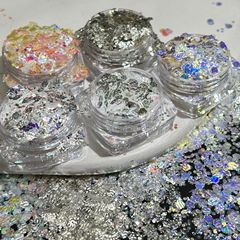 新しいエンボス加工超薄型変色爆発グリッターネイルアートジュエリー手作り diy おもちゃ流し麻接着剤充填材