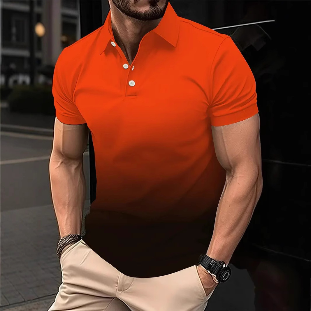 Transfronterizo europeo y americano Amazon AliExpress otoño e invierno camisa polo con botones de manga corta camisa de polo para hombre nuevo MB13