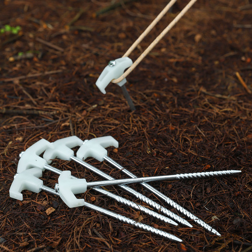Outdoor camping luminous wooden floor nails beach canopy large tent windproof fixed earth nails steel nails 25cm