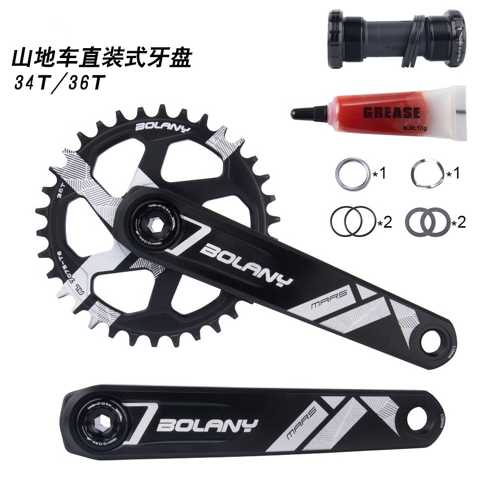 BOLANY montaje directo de aleación de aluminio GXP manivela hueco integrado accesorio de modificación de disco de dientes de bicicleta de montaña