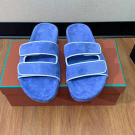 2025夏季韩版新款拖鞋女外穿平底魔术贴时尚百搭休闲沙滩凉鞋女