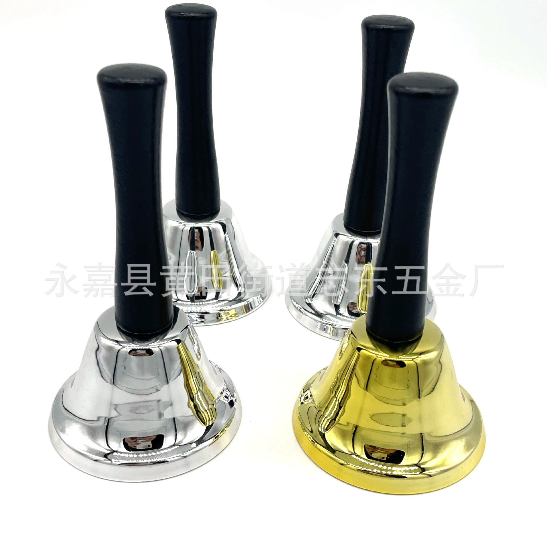 Золотой ручной Колокольчик с вакуумным покрытием Экологически чистый детский колокольчик Ресторанный колокольчик Детский классный колокольчик Трансграничная горячая распродажа