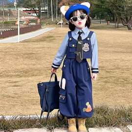 疯狂动物城新款扮演儿童朱迪兔子警官衣服春秋三件套洋气2026新款