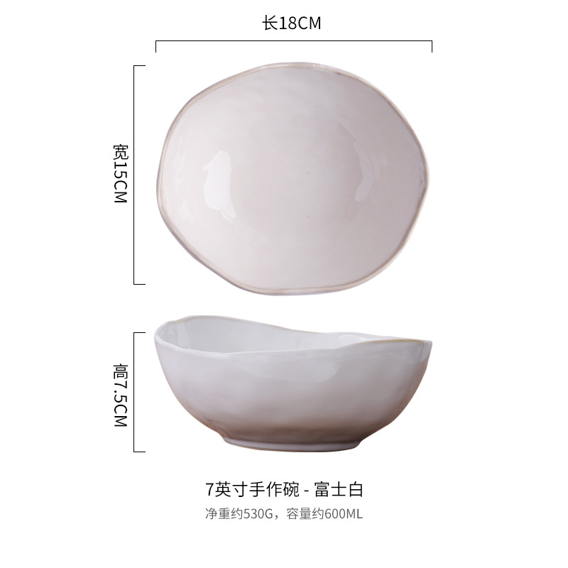 Hogar horno de estilo Japonés vajilla de porcelana de hueso creativo restaurante de estilo Nórdico Hotel irregular plato de cerámica plato conjunto