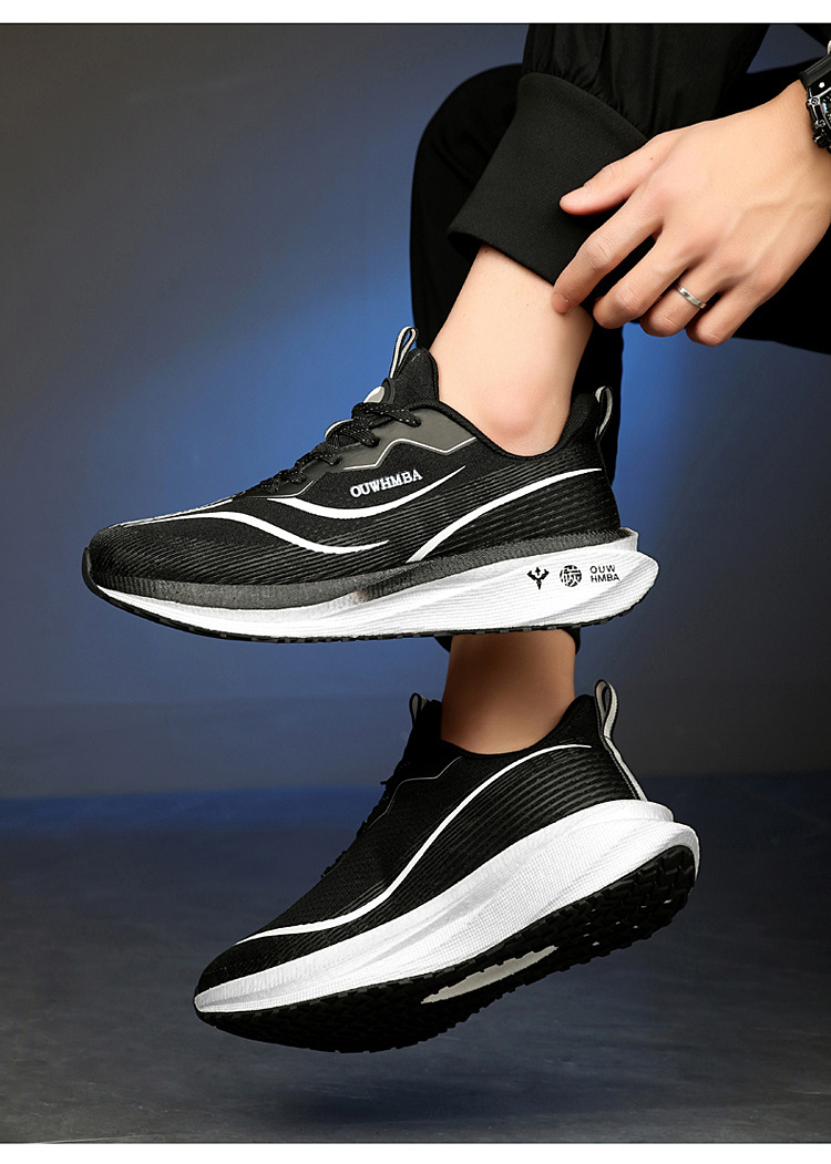 Carbon Plate Running Shoes Breathable Shock Absorbing Trainers_voghion.com