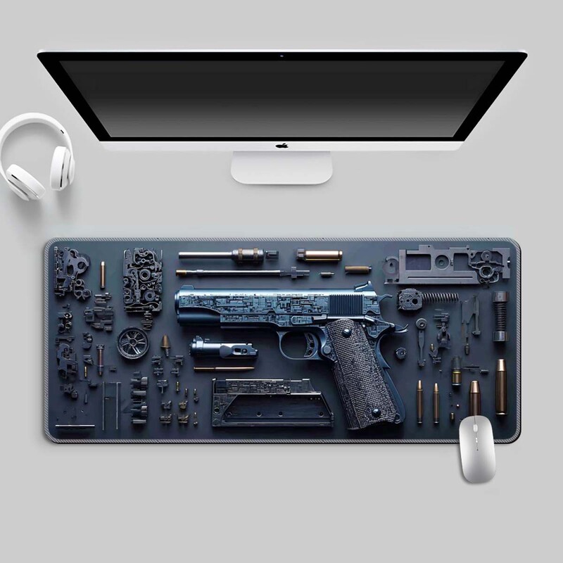 跨境军事武器吃鸡鼠标垫大号滑鼠墊枪械分解桌垫枪支mousepad装备|undefined
