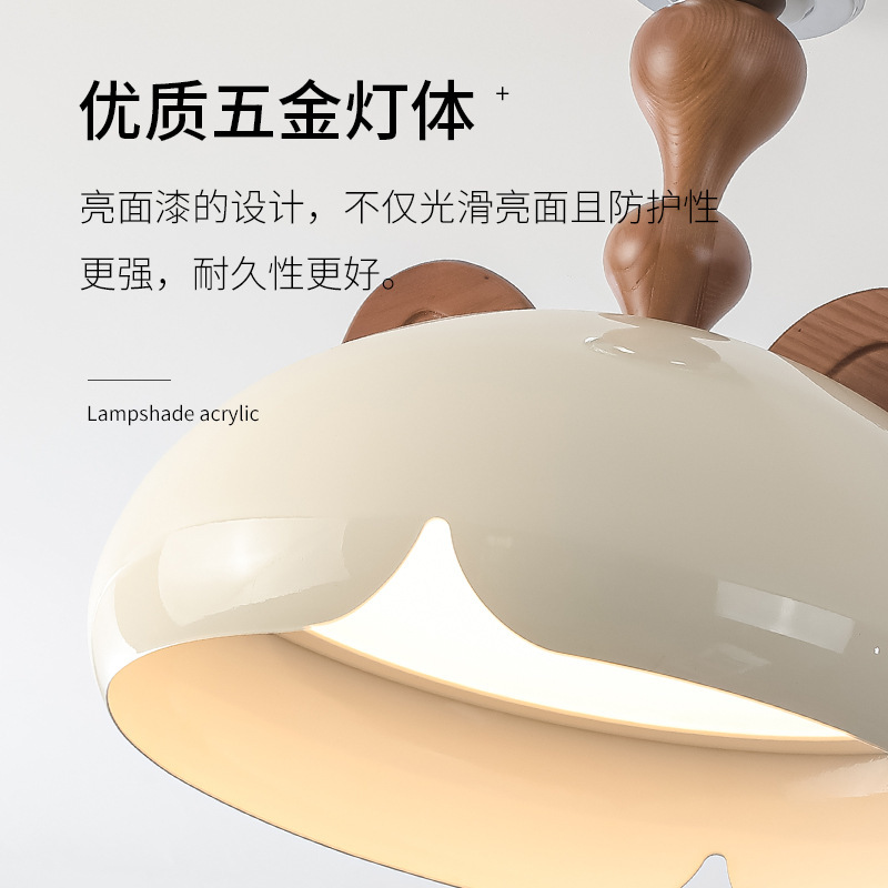 中古奶油风主卧室吊灯儿童房吸顶灯卡通年轻人房间创意复古吸顶灯|undefined