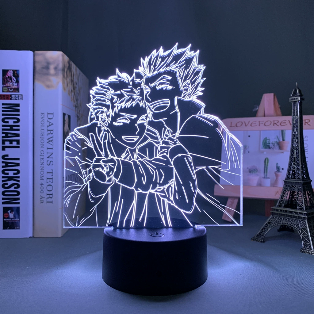 Акриловая ночная LED-лампа с волейболом, минифигура, 3D, подарок на день рождения