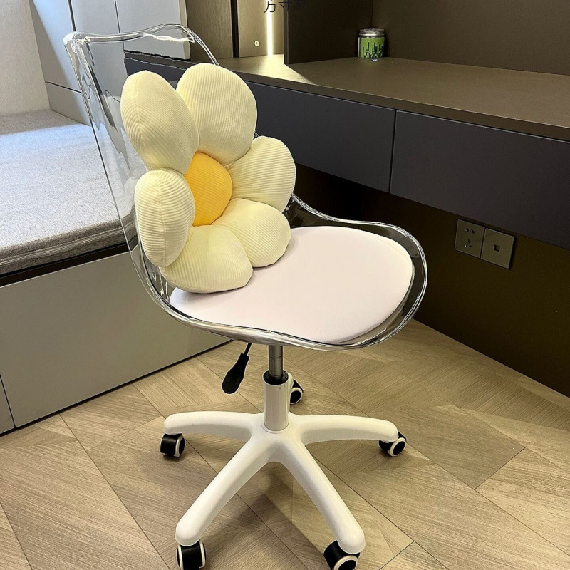 2025 New Transparent Acrylic Gaming Chair Ergonomic Adjustable Office Chair Nylon Material Study Swivel Chair