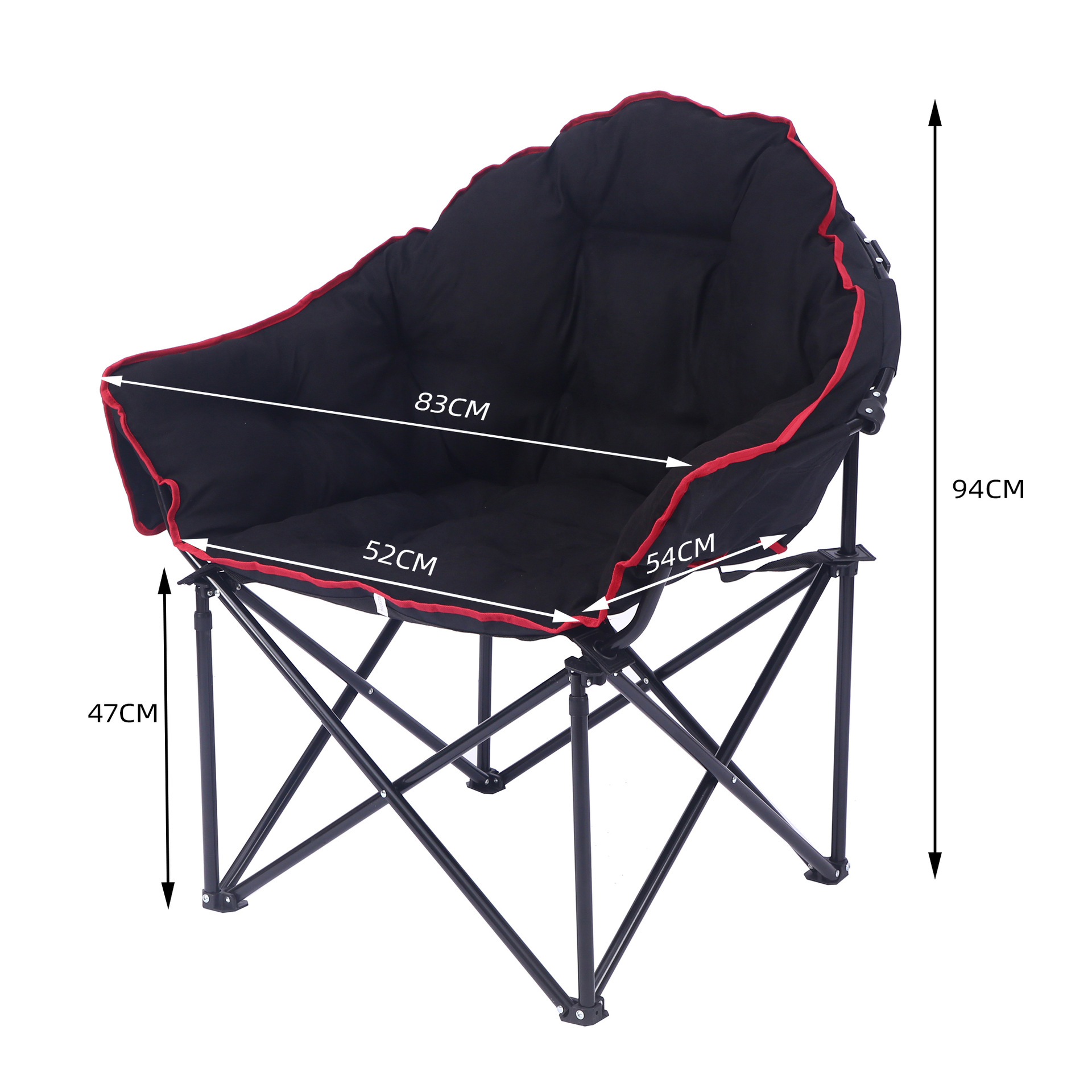 Silla plegable Wowding, silla redonda plegable portátil tipo luna, silla reclinable, silla de camping, silla de pesca, silla de ocio para exteriores