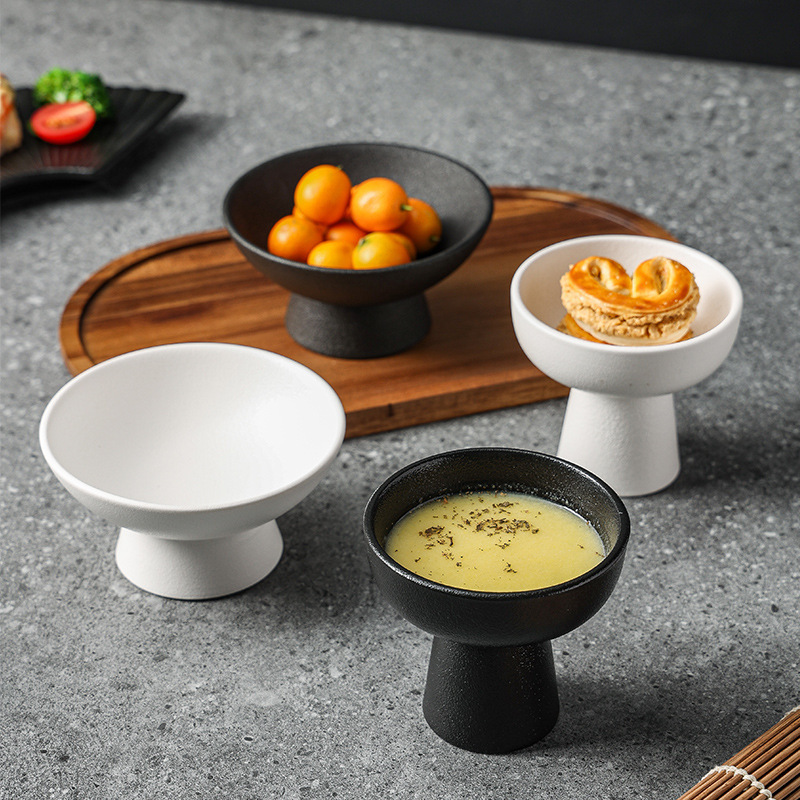 Light Luxury Frosted Tall Dessert Plate for Home and Commercial Use, Ceramic Snack Plate, High-End Exquisite Fruit Plate, Tea Snack Plate Light Luxury Frosted Tall Dessert Plate for Home and Commercial Use, Ceramic Snack Plate, High-End Exquisite Fruit Plate, Tea Snack Plate