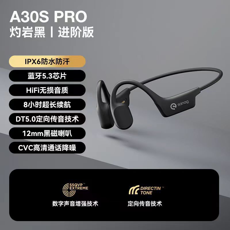 Sanag A30S 骨伝導 Bluetooth ヘッドセット 防水 イヤホン スポーツ ランニング サイクリング専用|undefined