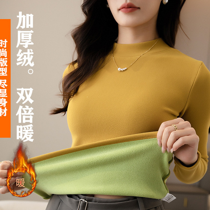 【500g plus velvet thickened】Winter·Mediterranean women's half-high…
