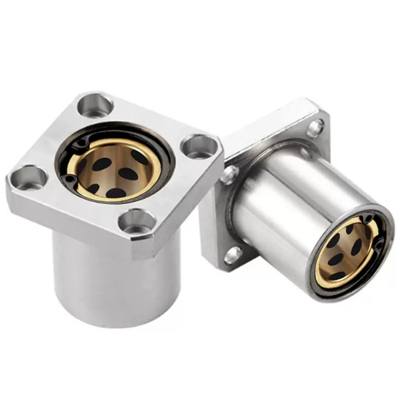 外钢内铜石墨铜套方/圆法兰直线轴承双切边轴承 LMF20滑动轴承