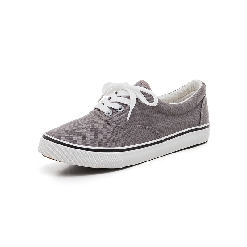 2026 primavera zapatos de lona de color sólido mujer coreana estilo universal zapatos blancos pequeños zapatos casuales transpirables zapatos de patineta