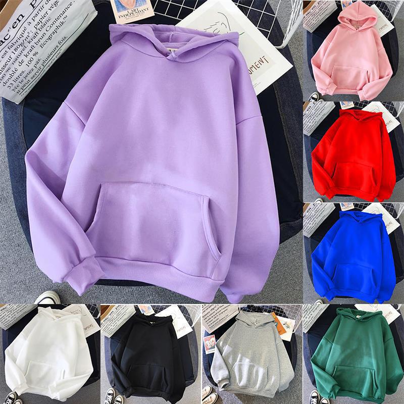Cross-Border 2025 Amazon Ebaywish Cross-Border Independent Station Ebay Women's Blank Pure Color Hoodie Sweatshirt Cross-Border 2025 Amazon Ebaywish Cross-Border Independent Station Ebay Women's Blank Pure Color Hoodie Sweatshirt
