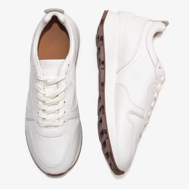 Md Men's Shoes High-Quality Thick-Soled Height-Increasing White Sneakers Niche Original Genuine Leather Casual German Training Shoes Sizes 39-43 Md Men's Shoes High-Quality Thick-Soled Height-Increasing White Sneakers Niche Original Genuine Leather Casual German Training Shoes Sizes 39-43