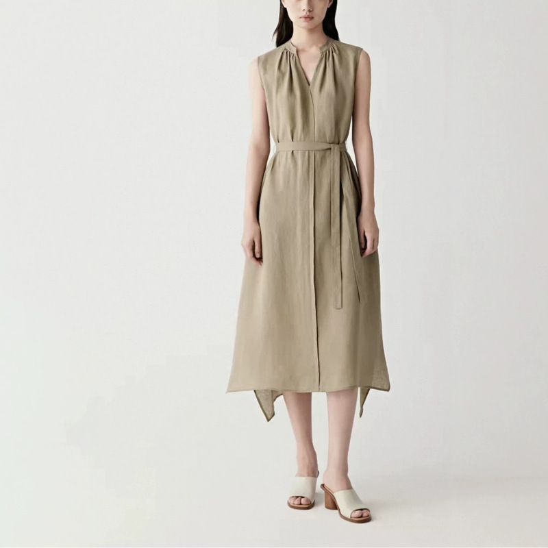 It's Here, Limited Edition Release!!~He3596+! 2026 New Summer Style Linen Plain Long Dress
