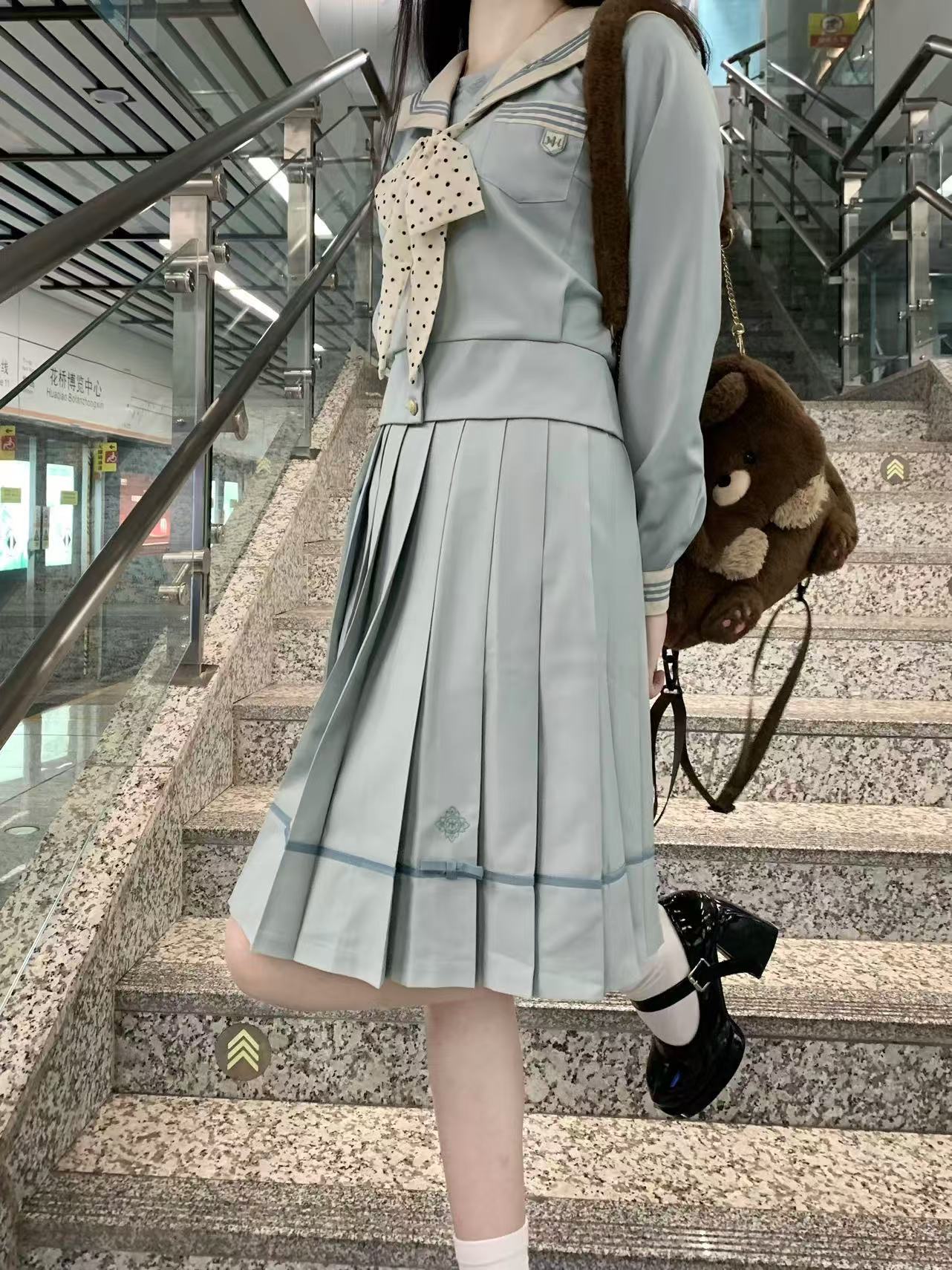 制服コスプレ 清楚系大襟セーラー服コスプレ衣装三点セット