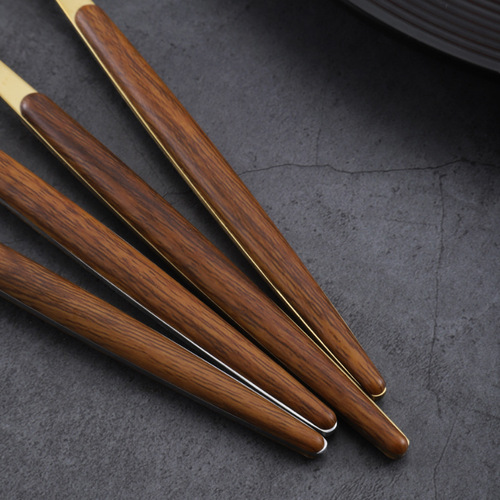 Stainless steel Portuguese handle Western tableware long-handled soup spoon pasta fork dessert spoon tea fork steak knife, fork and spoon set