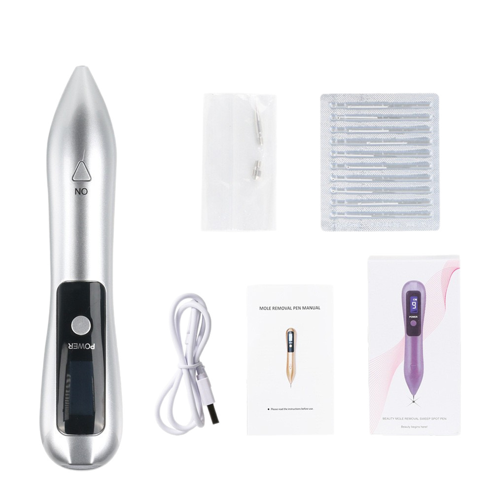 Pluma de barrido de manchas de 9 velocidades para el hogar portátil multifunción LCD azul máquina de barrido de lunares blanca ajustable pequeña pluma de barrido de lunares de nueve velocidades