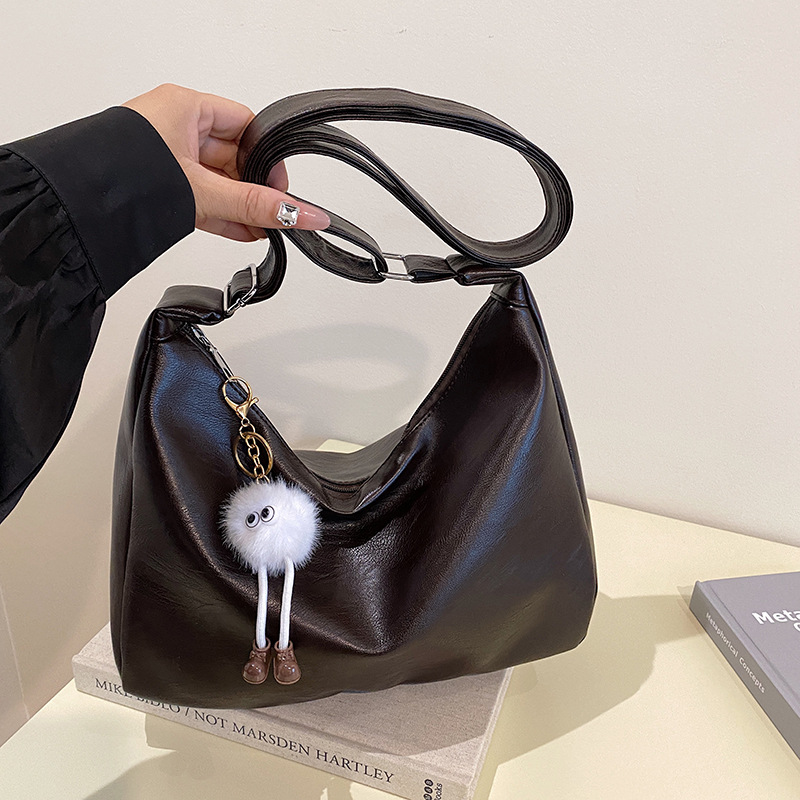 Simple Large Capacity Bag Women's 2024 New Fashionable All-match Casual Shoulder Bag Student Commuter Crossbody Tote Bag