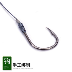 Fishhook rigging with double hooks, complete set—fishing sleeve hooks, full assortment of Iseni, Izu, and Kin-sleeve fishing gear, perfect for carp fishing.