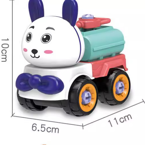 (2개) 어린이 분해 및 조립 장난감 동물 자동차 나사 DIY 분해 및 조립 자동차 모델 자동차 엔지니어링 자동차 마구간 제조 업체 도매