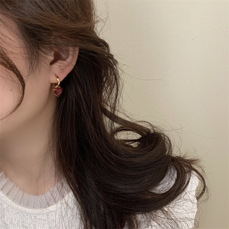 1 Pair Quantity 1 Pair Fashion Square Heart Shape Alloy Enamel Women's Drop Earrings
