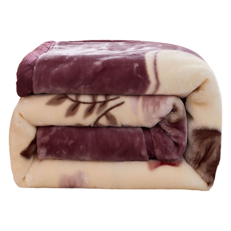Invierno nueva manta Raschel manta de doble capa engrosada manta de productos genuinos súper suave manta de boda manta de regalo de lana de coral