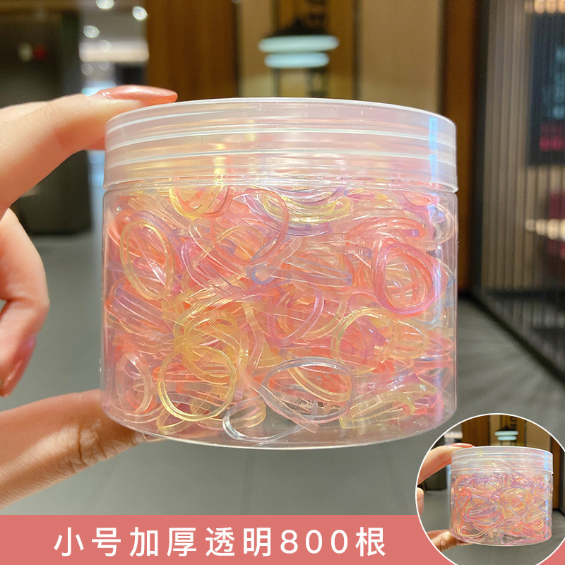 Cuerdas de cabeza de color para mujeres negras coreanas para niños espesar banda de goma desechable toque de cabello para atar el cabello no daña el cabello image 25