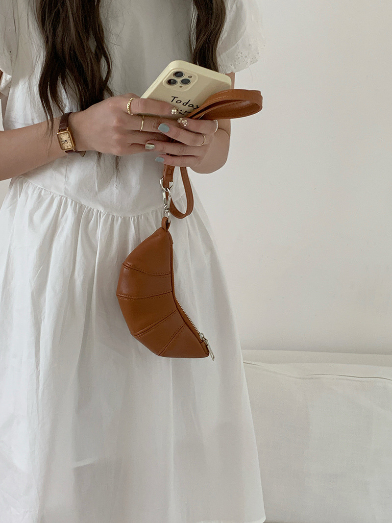 Portafoglio appeso al collo Zero con design carino a forma di corno di mucca e piccola mini borsa a tracolla concava per rossetto e auricolari_voghion.com