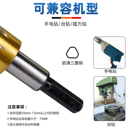 Stainless steel hole saw set, drill bits suitable for metal, high-speed steel, applicable for expanding holes, sheet metal, round opening, drilling holes