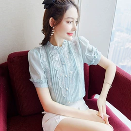 蕾丝衫雪纺衫;半身裙;其他短外套