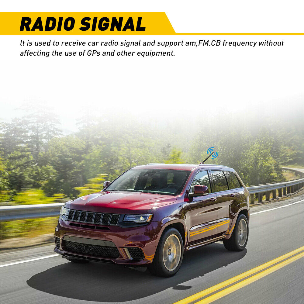 7inch Universal Short Antenna Suitable for Jeep Ford F150 Signal Reception Antenna Threaded Modified Antenna