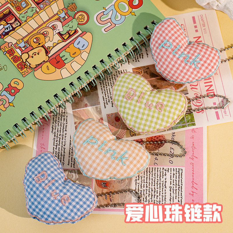 Cartoon Plaid Love Accessories DIY Brooch Hair Accessories Hat Bag Keychain Letter Love Cave Shoes Accessories