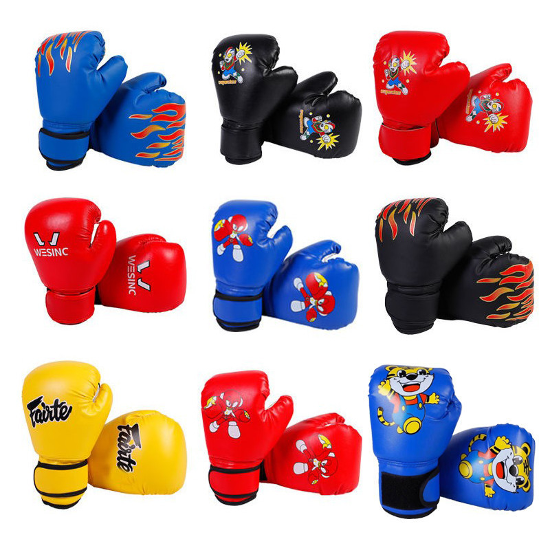 Children's Boxing Gloves 3-13 Kidsren's Fighting Training Muay Thai Boys Sanda Youth Toddler Boxing Gloves Girls